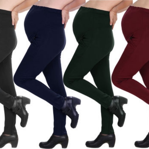 Simplicity Green Adjustable Maternity Leggings - Picture 4 of 5